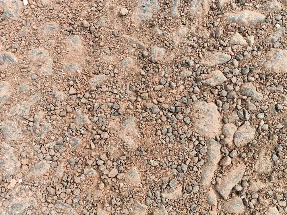 Close up of miniature basing with realistic terrain textures