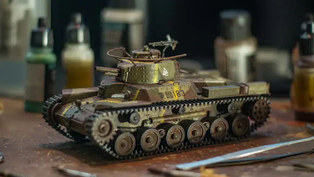 Applying basecoat to miniature armor